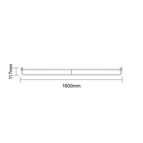 Empire Anthracite 288mm x 1600mm Horizontal Double Panel Radiator Dimensions