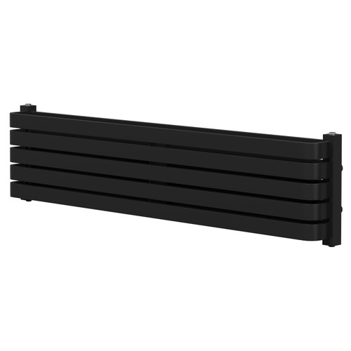 Empire Colore Matt Black 288mm x 1200mm Horizontal Double Panel Radiator Right Hand Side View