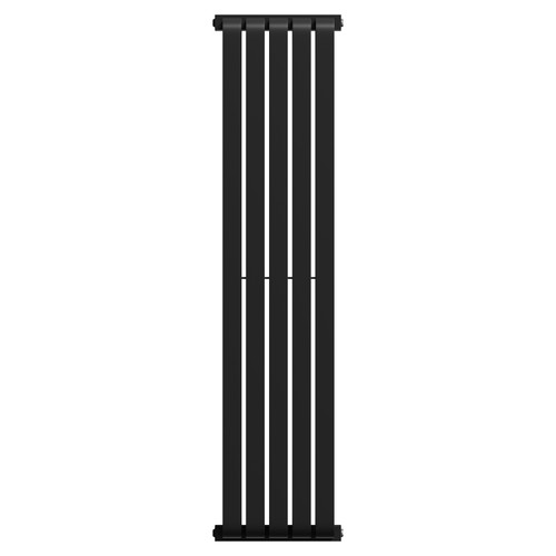 Empire Colore Matt Black 1200mm x 288mm Vertical Double Panel Radiator Front View