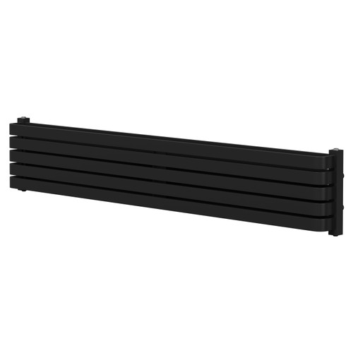 Empire Colore Matt Black 288mm x 1600mm Horizontal Double Panel Radiator Right Hand Side View