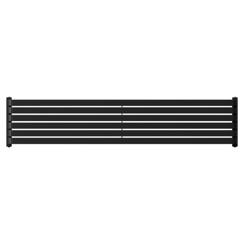 Empire Colore Matt Black 340mm x 1600mm Horizontal Double Panel Radiator Front View