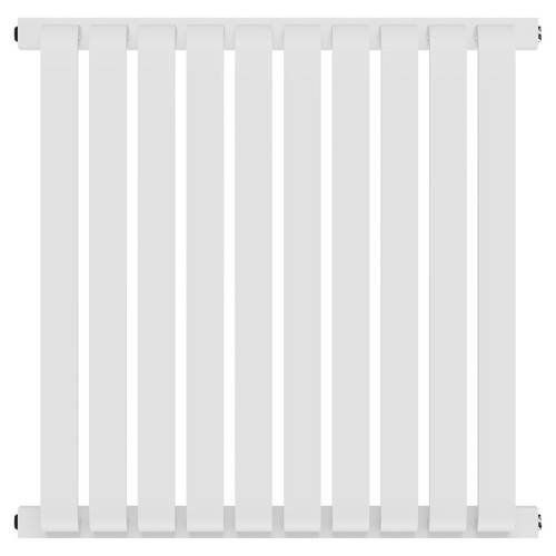 Empire White 600mm x 600mm Horizontal Single Panel Radiator Front View