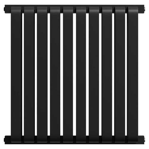 Empire Colore Matt Black 600mm x 600mm Horizontal Double Panel Radiator Front View