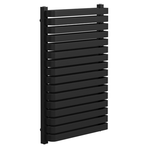 Empire Colore Matt Black 912mm x 600mm Vertical Double Panel Radiator Left Hand Side View
