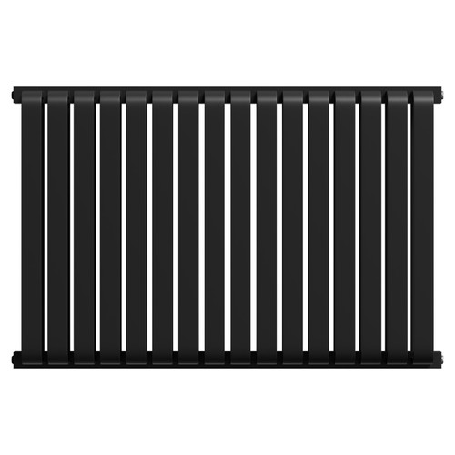Empire Colore Matt Black 600mm x 912mm Horizontal Double Panel Radiator Front View