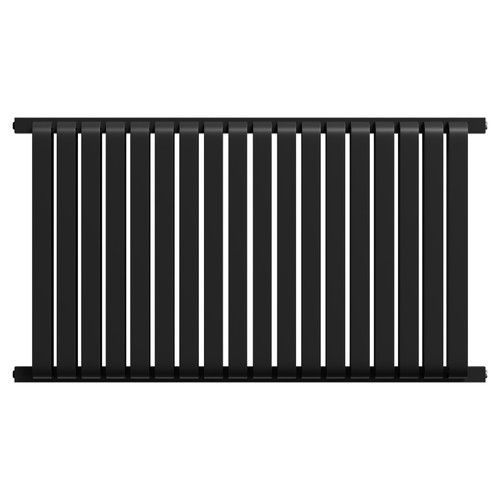 Empire Colore Matt Black 600mm x 1068mm Horizontal Double Panel Radiator Front View