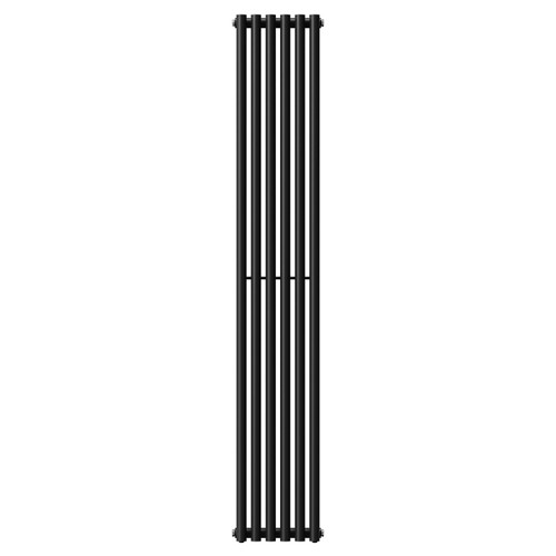 Sinclair Colore Matt Black 1800mm x 295mm Vertical Single Panel Radiator Front View