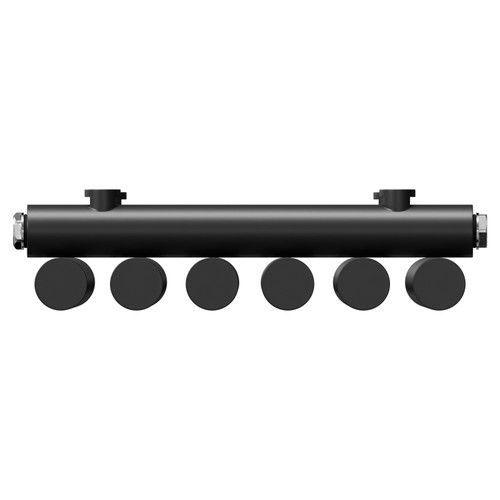 Sinclair Colore Matt Black 1800mm x 295mm Vertical Single Panel Radiator Top View