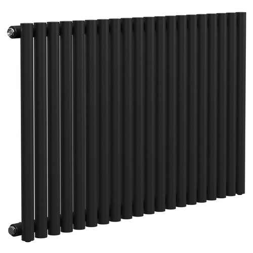 Sinclair Colore Matt Black 600mm x 995mm Horizontal Single Panel Radiator Left Hand View