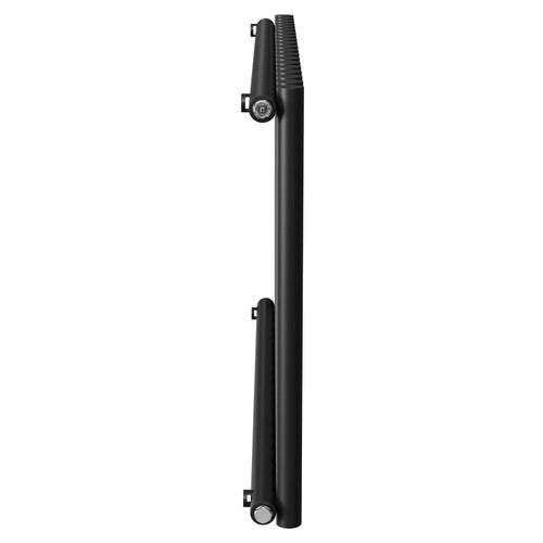 Sinclair Colore Matt Black 600mm x 995mm Horizontal Single Panel Radiator Side View
