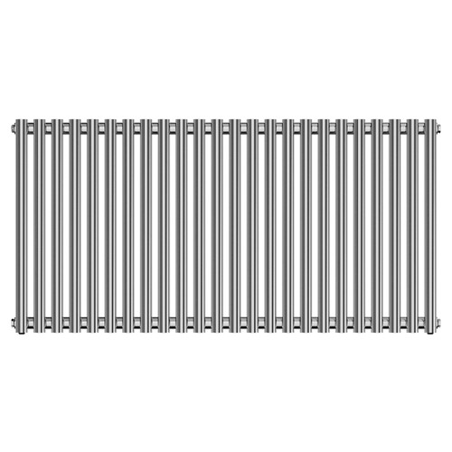 Sinclair Chrome 600mm x 1195mm Horizontal Single Panel Radiator Front View