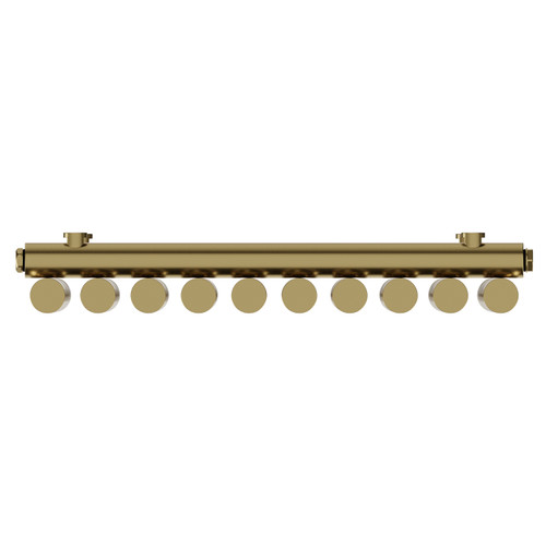 Sinclair Colore Brushed Brass 1800mm x 495mm Vertical Single Panel Radiator Top View
