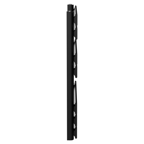 Amaldi Colore Matt Black 800mm x 500mm Straight Dry Thermal Electric Heated Towel Rail Side on View