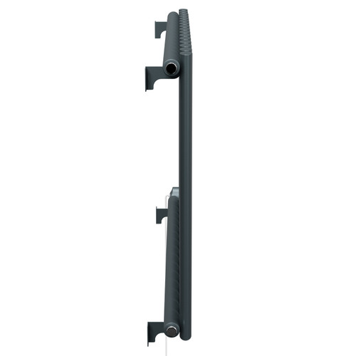 Boone Anthracite 600mm x 960mm Horizontal Digital Thermostatic Electric Single Panel Radiator Side on View