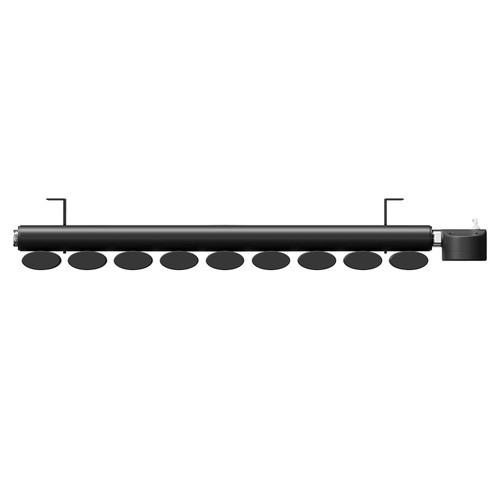 Boone Colore Matt Black 600mm x 540mm Horizontal Digital Thermostatic Electric Single Panel Radiator Top View From Above