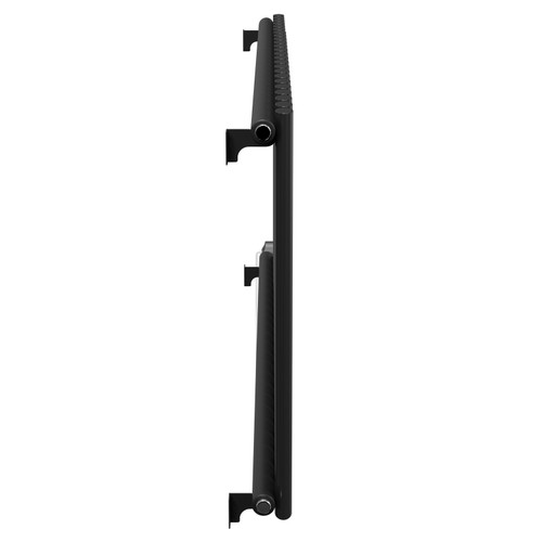 Boone Colore Matt Black 600mm x 1440mm Horizontal Digital Thermostatic Electric Single Panel Radiator Side on View