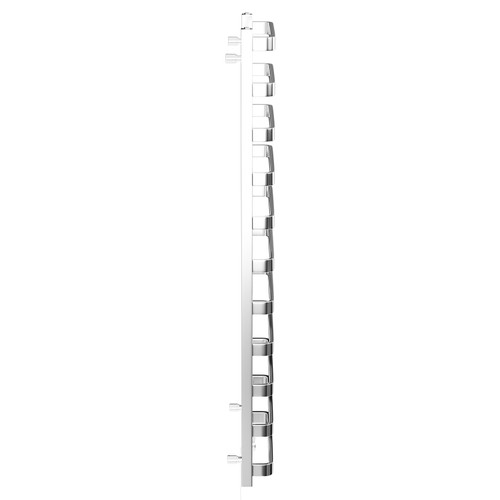 Milton Chrome 1500mm x 500mm Curved Digital Thermostatic Electric Heated Towel Rail Side on View