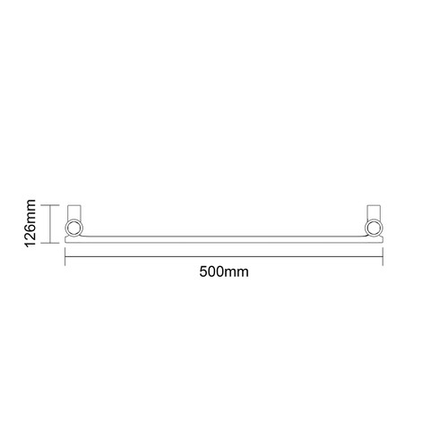 Amaldi White 800mm x 500mm Straight Digital Thermostatic Electric Heated Towel Rail Dimensions