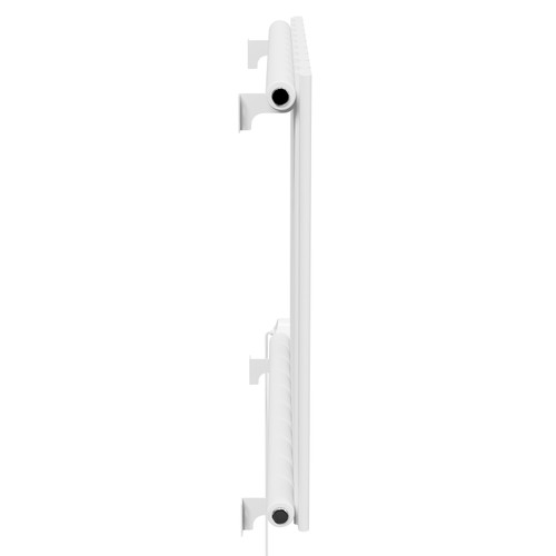 Hudson White 600mm x 756mm Horizontal Digital Thermostatic Electric Single Panel Radiator Side View