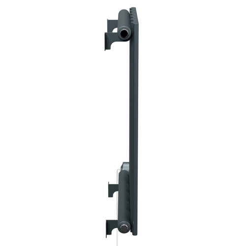 Hudson Anthracite 600mm x 452mm Horizontal Digital Thermostatic Electric Single Panel Radiator Side View