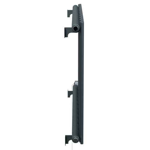Hudson Anthracite 600mm x 908mm Horizontal Digital Thermostatic Electric Single Panel Radiator Side View