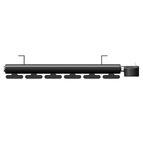 Hudson Colore Matt Black 600mm x 452mm Horizontal Digital Thermostatic Electric Single Panel Radiator View from Top