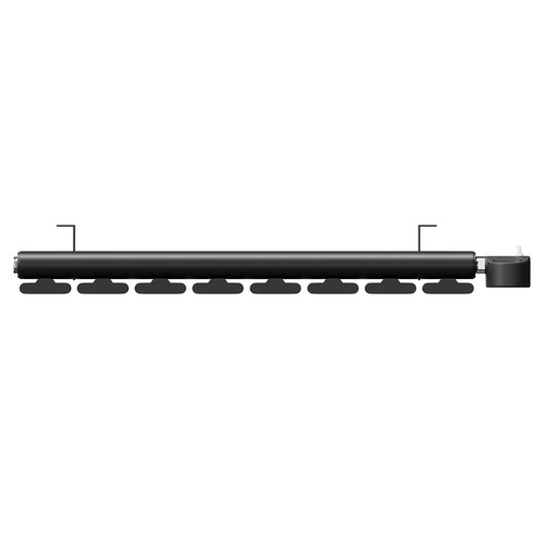Hudson Colore Matt Black 600mm x 604mm Horizontal Digital Thermostatic Electric Single Panel Radiator View from Top