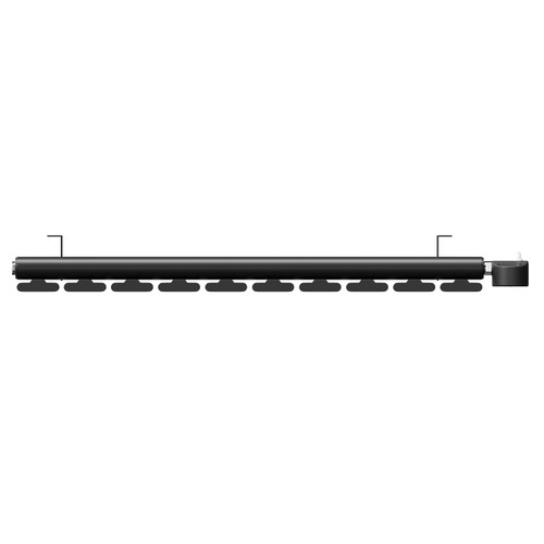 Hudson Colore Matt Black 600mm x 756mm Horizontal Digital Thermostatic Electric Single Panel Radiator View from Top