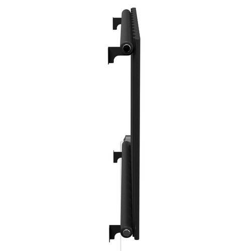 Hudson Colore Matt Black 600mm x 908mm Horizontal Digital Thermostatic Electric Single Panel Radiator Side View