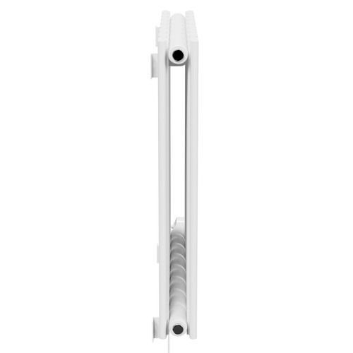 Hudson White 600mm x 604mm Horizontal Digital Thermostatic Electric Double Panel Radiator Side View