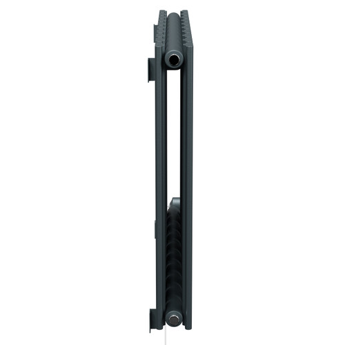 Hudson Anthracite 600mm x 756mm Horizontal Digital Thermostatic Electric Double Panel Radiator Side View
