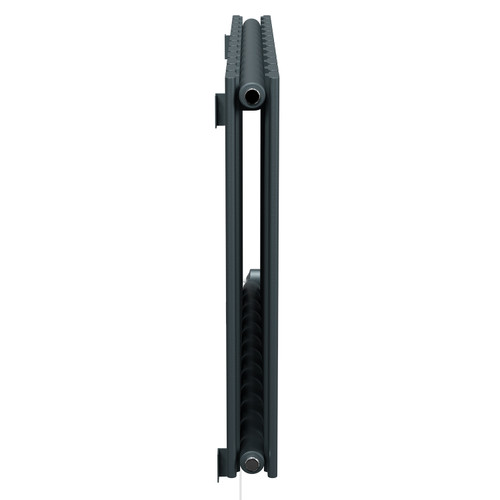 Hudson Anthracite 600mm x 908mm Horizontal Digital Thermostatic Electric Double Panel Radiator Side View