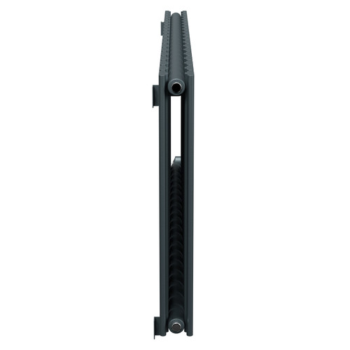 Hudson Anthracite 600mm x 1440mm Horizontal Digital Thermostatic Electric Double Panel Radiator Side View