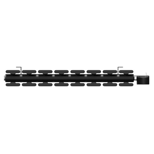 Hudson Colore Matt Black 600mm x 604mm Horizontal Digital Thermostatic Electric Double Panel Radiator View from Top