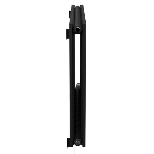Hudson Colore Matt Black 600mm x 908mm Horizontal Digital Thermostatic Electric Double Panel Radiator Side View