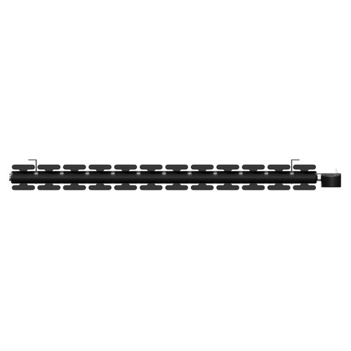 Hudson Colore Matt Black 600mm x 908mm Horizontal Digital Thermostatic Electric Double Panel Radiator View from Top