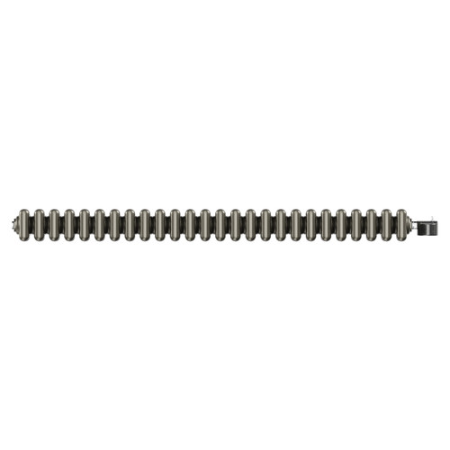 Colosseum Raw Metal 600mm x 1177mm Horizontal Digital Thermostatic Electric Triple Column Radiator View from Top