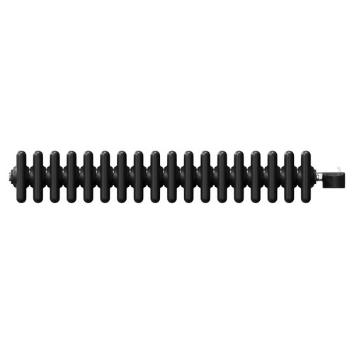 Colosseum Colore Matt Black 300mm x 812mm Horizontal Digital Thermostatic Electric Quadruple Column Radiator View from Top