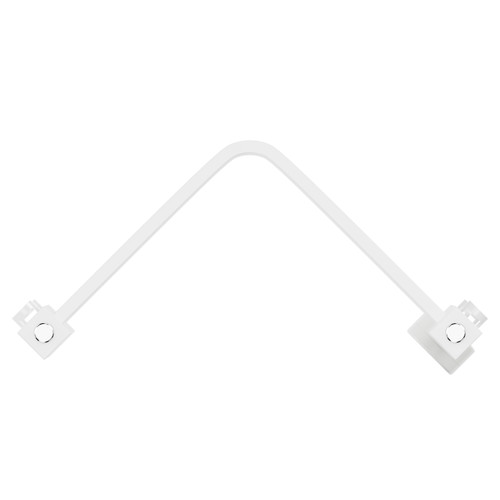 Miller White 1200mm x 300mm Incorner Digital Thermostatic Electric Heated Towel Rail View from Top