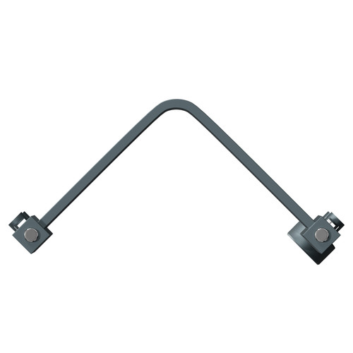 Miller Anthracite 1200mm x 300mm Incorner Digital Thermostatic Electric Heated Towel Rail View from Top