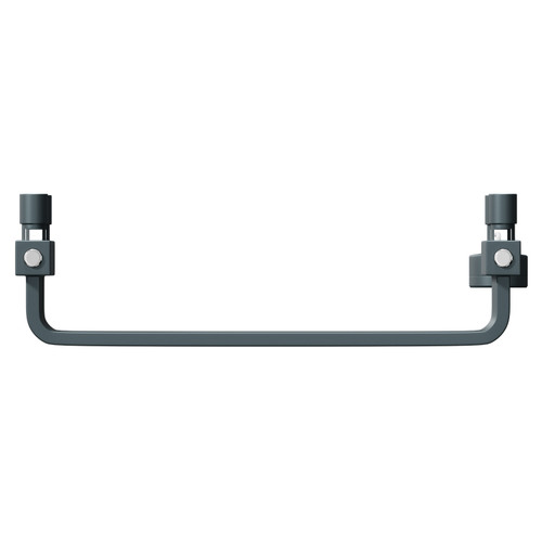 Milton Anthracite 1200mm x 500mm Curved Digital Thermostatic Electric Heated Towel Rail View from Top