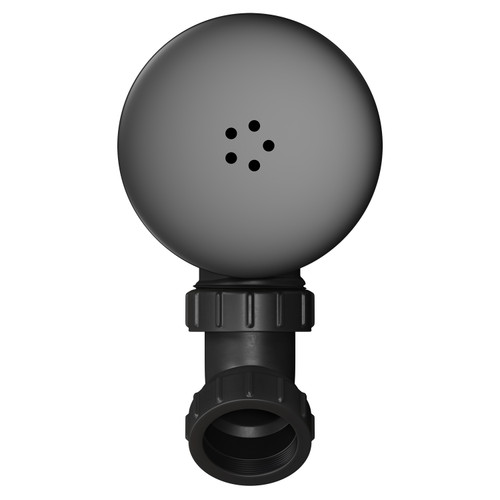 Aquarius Colore Matt Black Black Body 90mm High Flow Shower Tray Waste View from Top