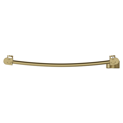 Columbus Colore Brushed Brass 800mm x 500mm Curved Digital Thermostatic Electric Heated Towel Rail View from Top Columbus Colore Brushed Brass 800mm x 500mm Curved Digital Thermostatic Electric Heated Towel Rail View from Top