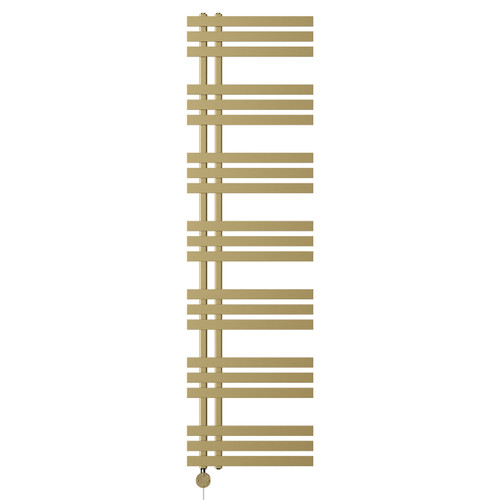 Holden Colore Brushed Brass 1800mm x 500mm Designer Digital Thermostatic Electric Heated Towel Rail View from Front