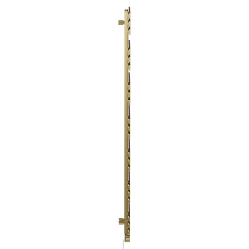 Holden Colore Brushed Brass 1800mm x 500mm Designer Digital Thermostatic Electric Heated Towel Rail View from Side