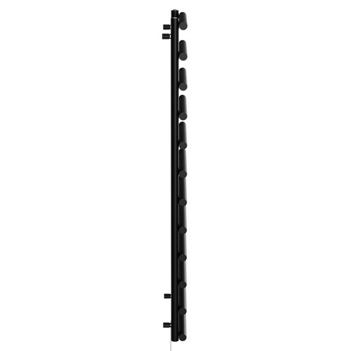 Finley Colore Matt Black 1750mm x 500mm Designer Digital Thermostatic Electric Heated Towel Rail View from Side