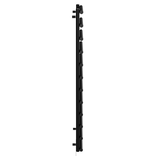 Finley Colore Matt Black 1750mm x 600mm Designer Digital Thermostatic Electric Heated Towel Rail View from Side