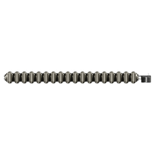 Colosseum Raw Metal 600mm x 812mm Horizontal Digital Thermostatic Electric Double Column Radiator View from Top