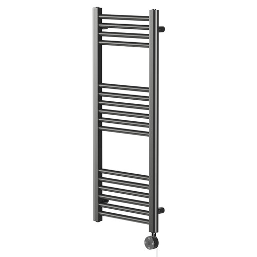 Pizarro Colore Gunmetal Grey 1000mm x 400mm Straight Digital Thermostatic Electric Heated Towel Rail Right Hand View