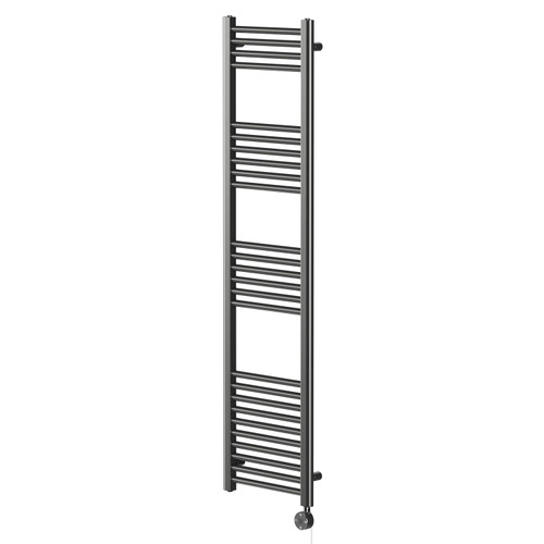 Pizarro Colore Gunmetal Grey 1600mm x 400mm Straight Digital Thermostatic Electric Heated Towel Rail Right Hand View